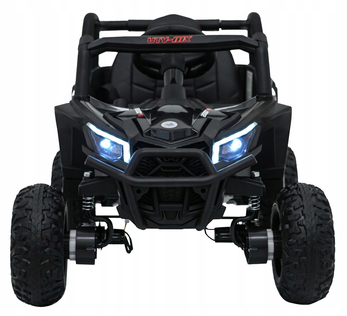 Buggy na akumulator dla dzieci Madman Utv-mx Czarny pasy Led audio pilot