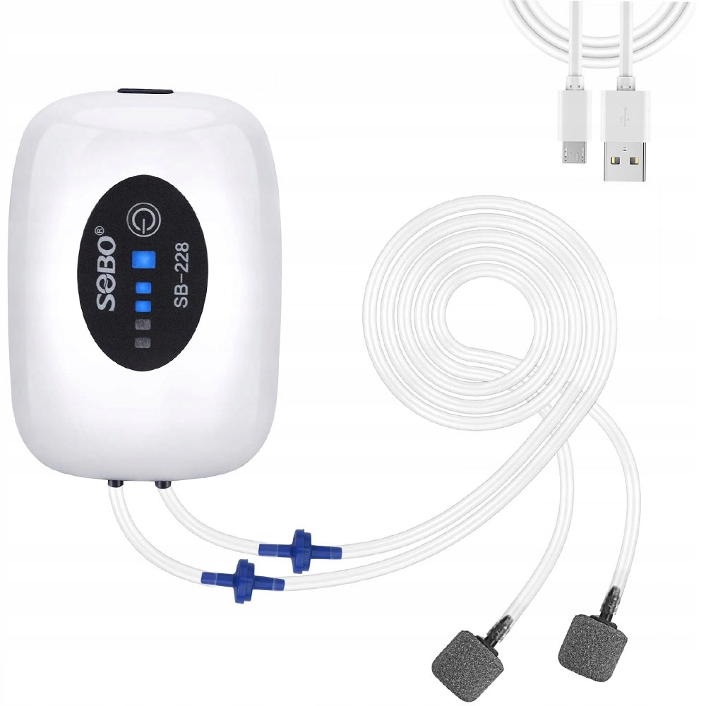 Přenosná Vzduchová Pumpa Pro Akvárium Aerator 4800 Mah Baterie