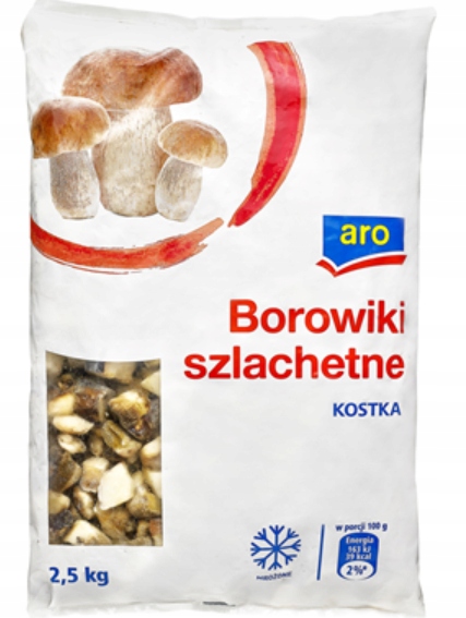 aro Hříbky ušlechtilé, mražená kostka 2,5 kg Vynikající pro polévky a omáčky
