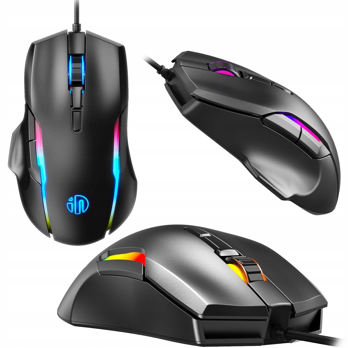 

Myszka gamingowa do komputera Rgb Led 10000DPI