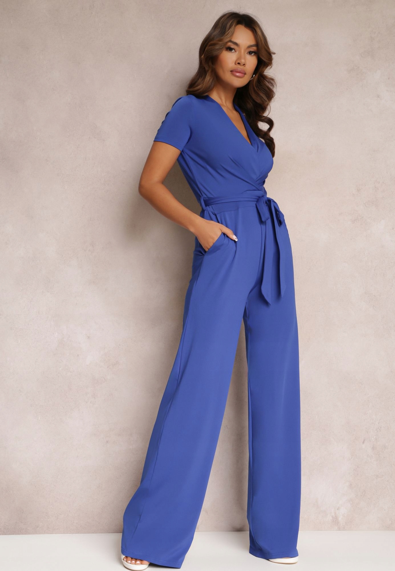 Renee Granatowy Kombinezon damski S Krótki