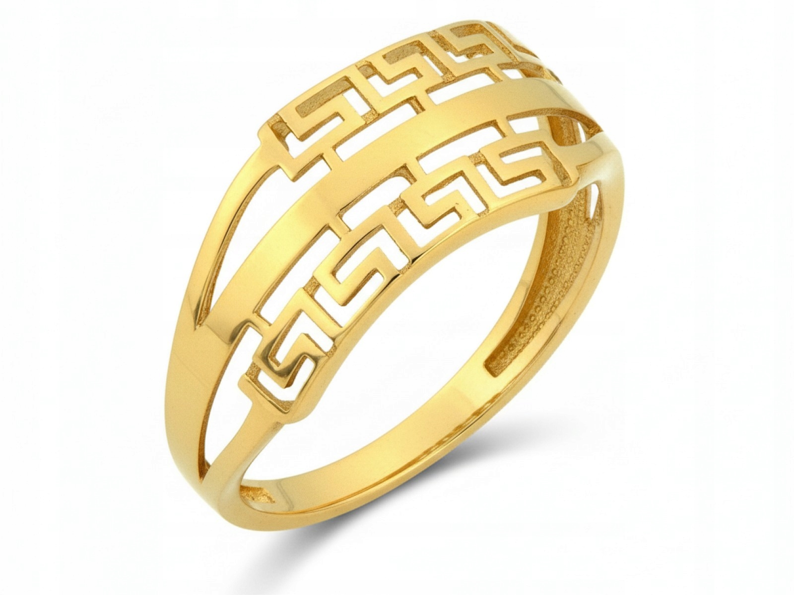 Prstýnek zlatý 585 s řeckým vzorem 14kt r16 řecký ažur 1.71g