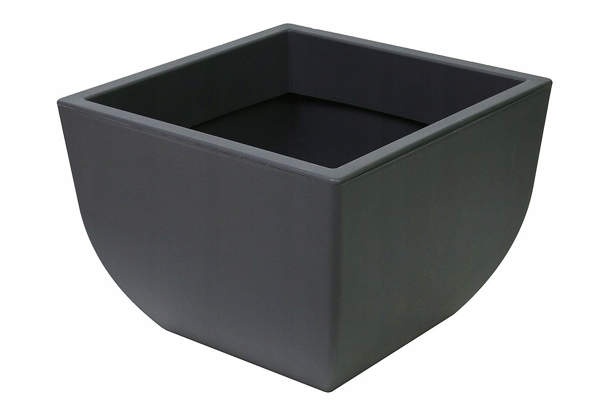 NOWOCZESNA DONICZKA DONICA OSŁONKA KWIETNIK na kwiaty balkon taras antracyt Długość 26 cm