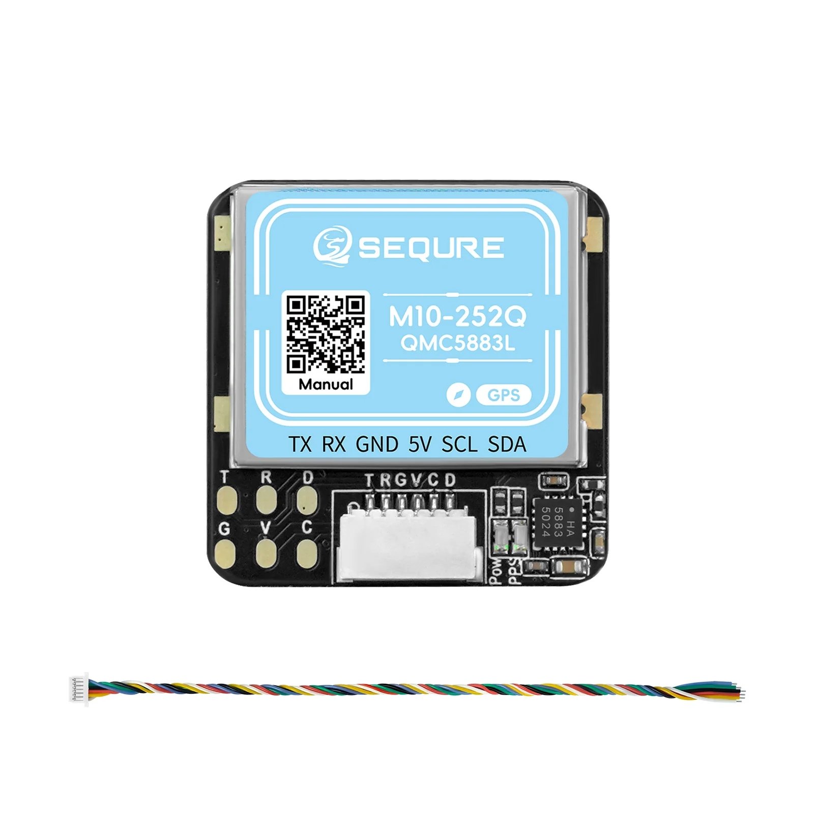 Sequre M10-252Q moduł Gps z kompasem QMC5883L do dronów Fpv