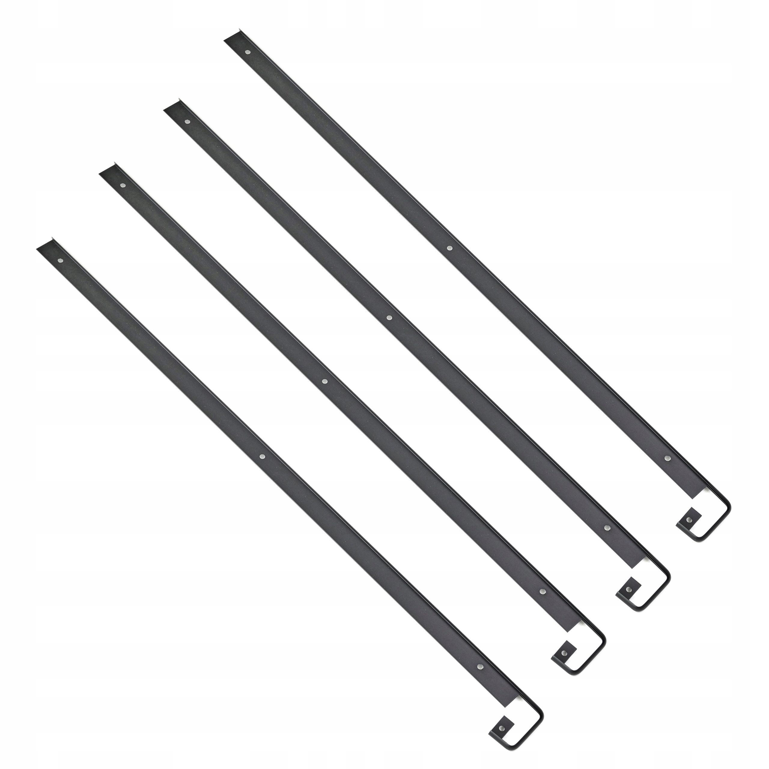 4x Kuchynská Pribalová Lišta Na Dosku Nábytková Štrbinová K 38 Čierna