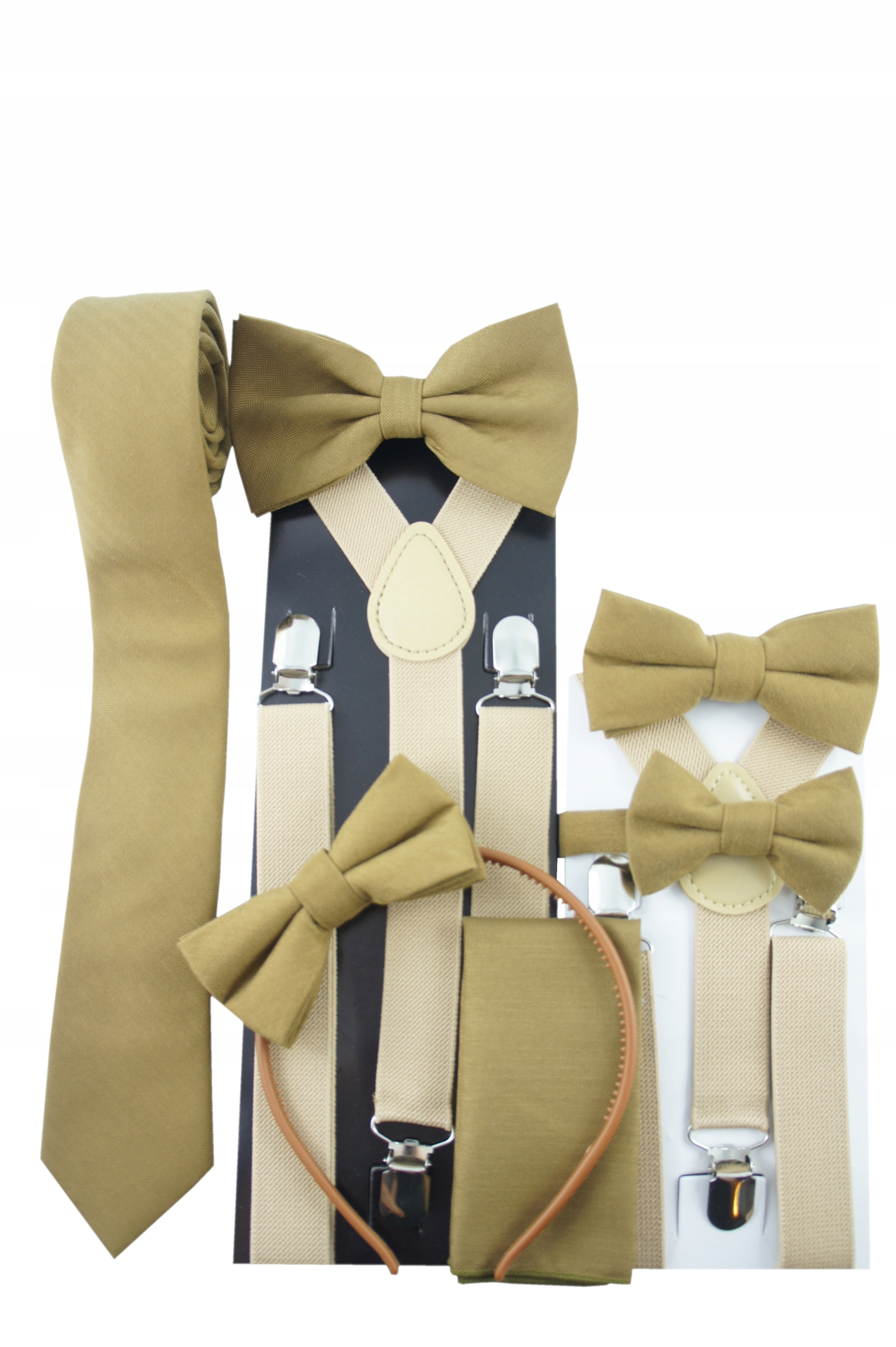 BEŻOWA/ BRĄZ JASNY Poszetka MATOWA chusteczka Materiał dominujący poliester