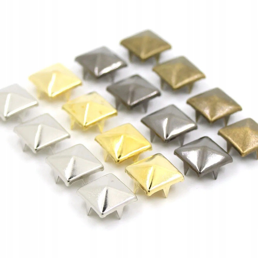 100Pcs Square Rivets 4 Claw Spikes And Studs Punk Leather Rivets For Jeans Model henyuek