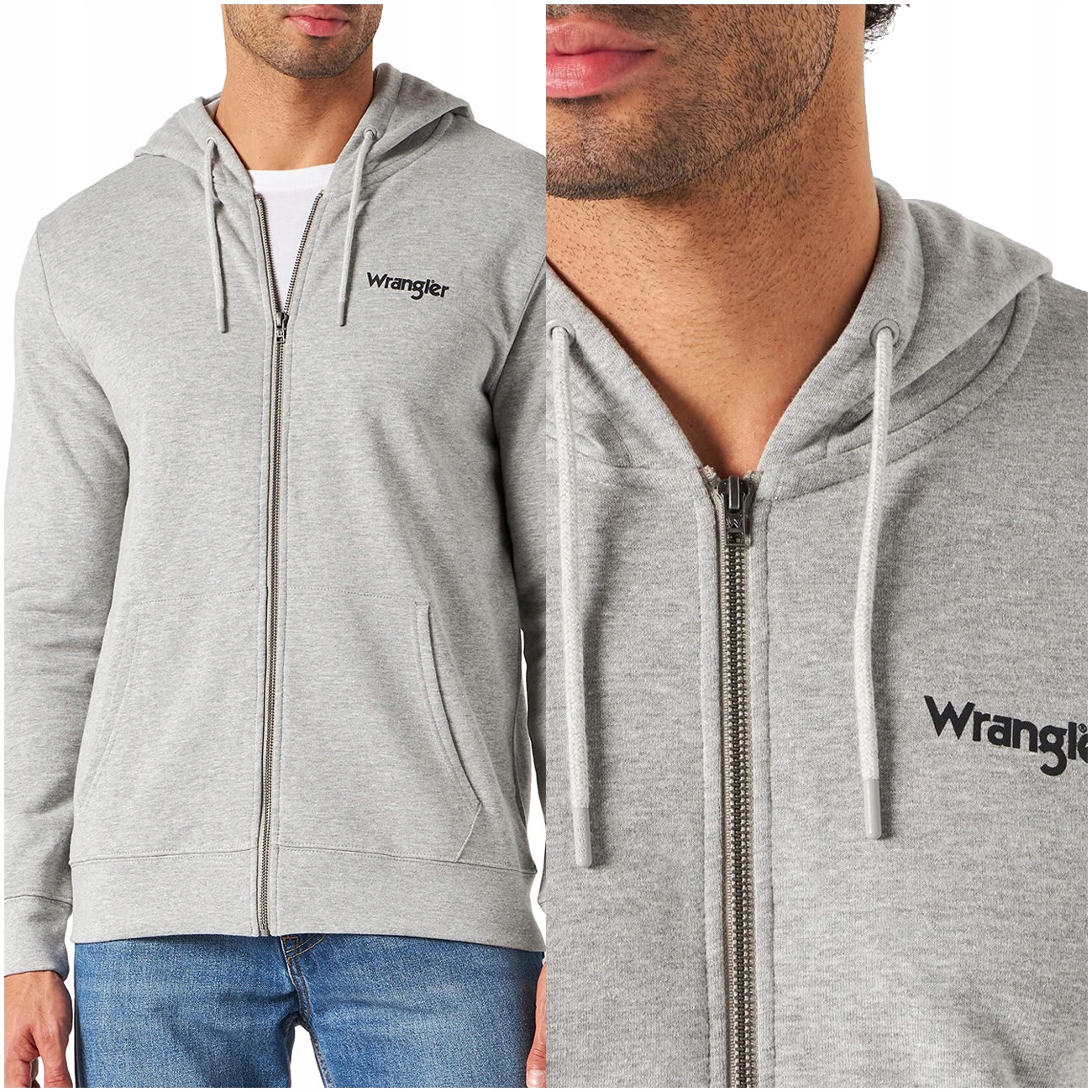 

Wrangler Hoodie Męska Bluza Rozpinana Logo L