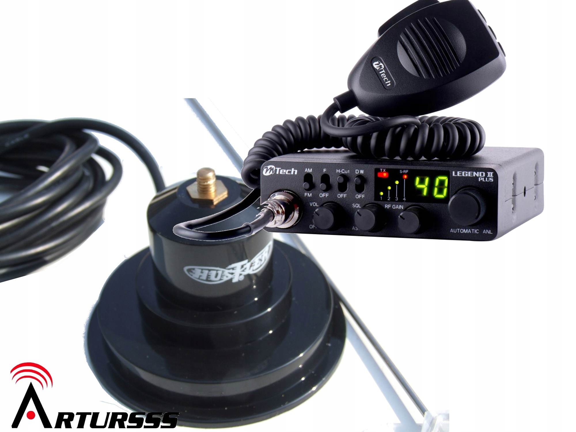 CB Radio M Tech Legend II Plus Hustler 1C100