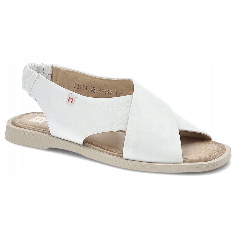 Biele Sandále Nessi Pohodlné Kožené Topánky
