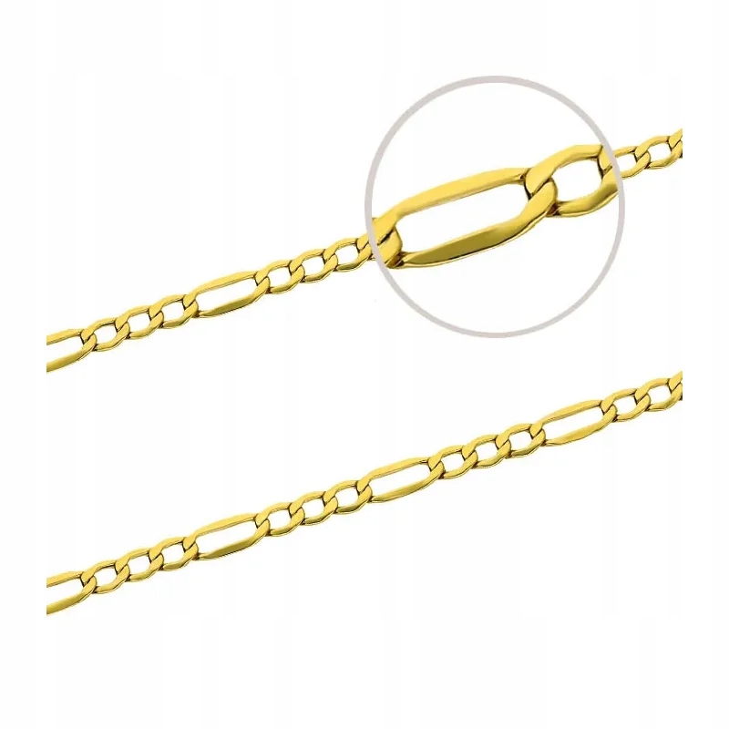 Řetízek ze zlata 585 Figaro R45 unisexová vazba jako dárek pro ni 2.47 g