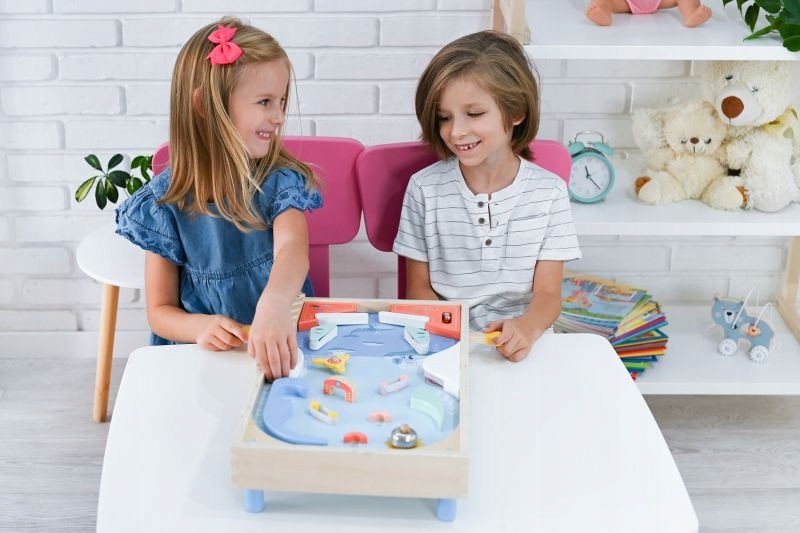 ADAM TOYS GRA ZRĘCZNOŚCIOWA PINBALL FLIPPER DREWNIANY 3+ Czas rozgrywki Do 1 godziny