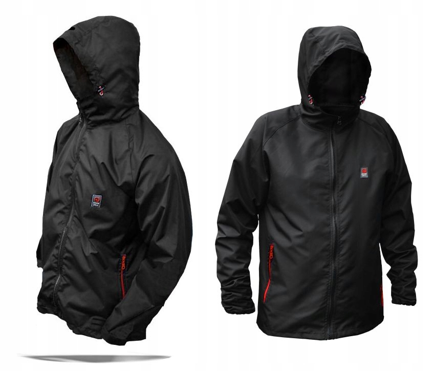 Kurtka DOUBLE Lekka Wiatrówka kaptur kieszenie zamek odblask regulowana L Marka Hornhill