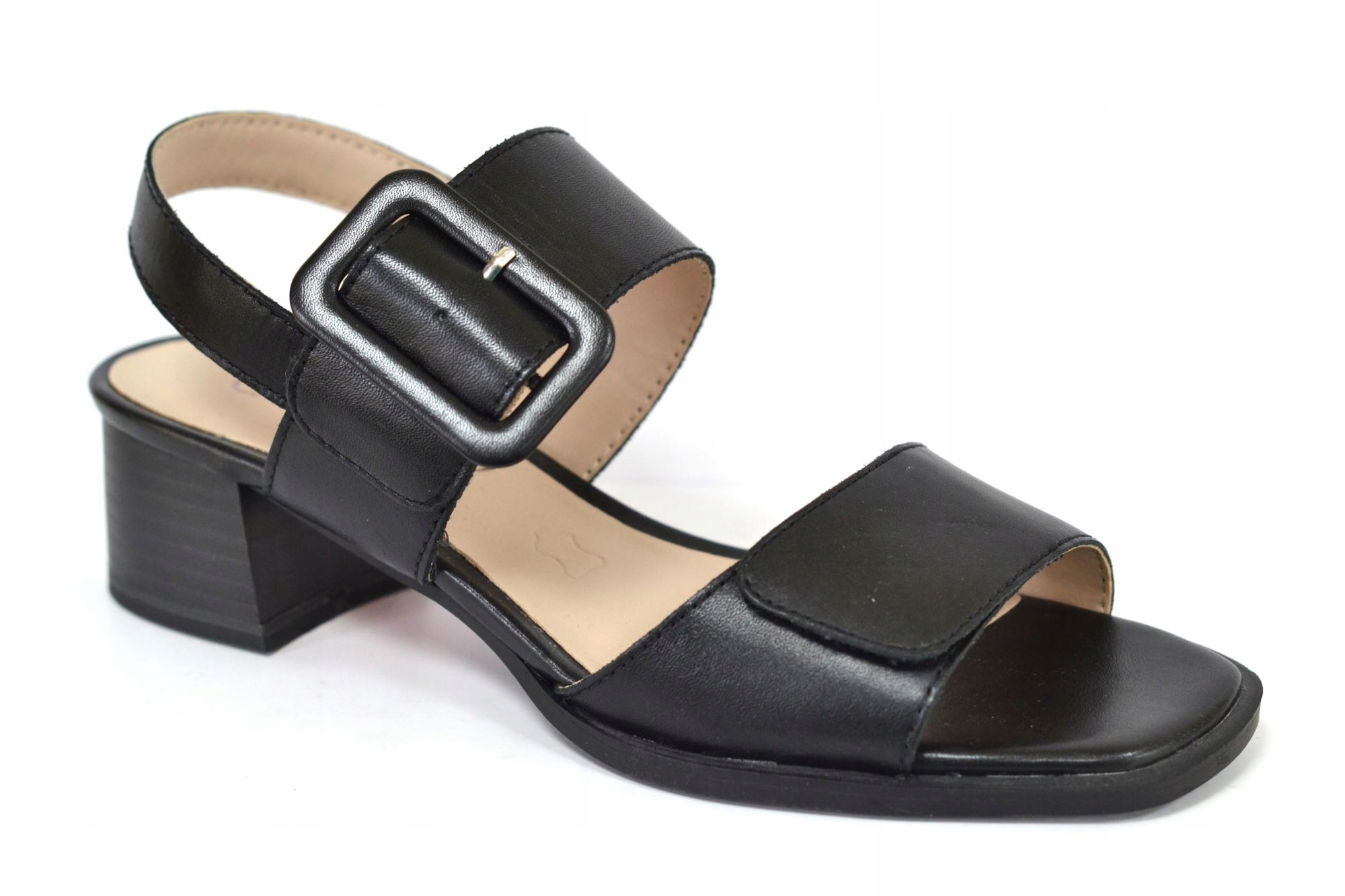 Caprice 28205-44 Černé Sandály Klocek VEL.37