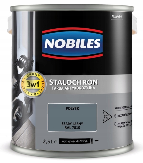 

Farba Nobiles Stalochron, szara jasna, 2.5l
