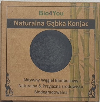 

Naturalna Gąbka Konjac z aktywnym węglem bambusa