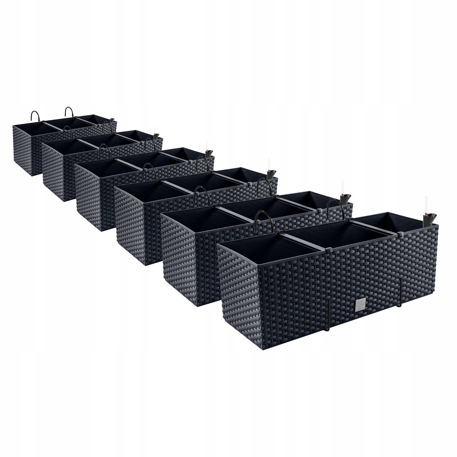 

6x doniczka balkonowa z hakami DRTC500 antracyt