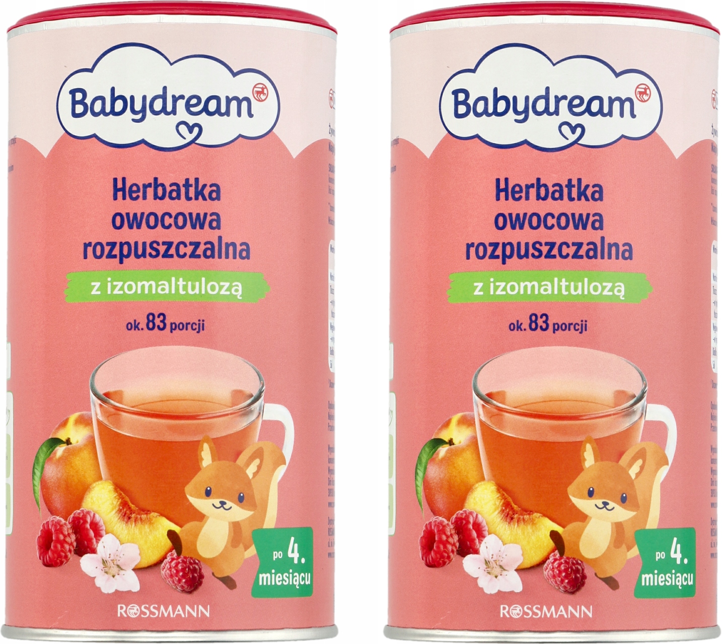BABYDREAM HERBATKA INSTANT 4m+ OWOCOWA 2x190g