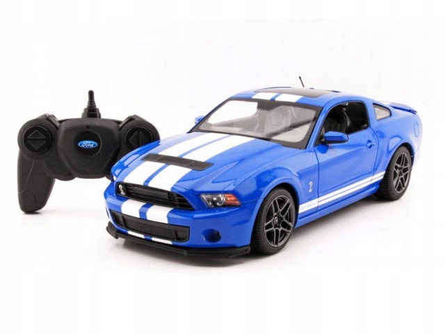Rc model Ford Shelby Gt 500 auto na dálkové ovládání 1:14 modrá 2,4GHz
