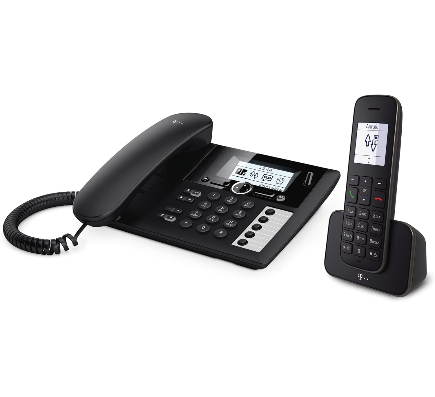 Pevný telefón Telekom Sinus Pa 207 Plus 1 s sekretárkou, čierny