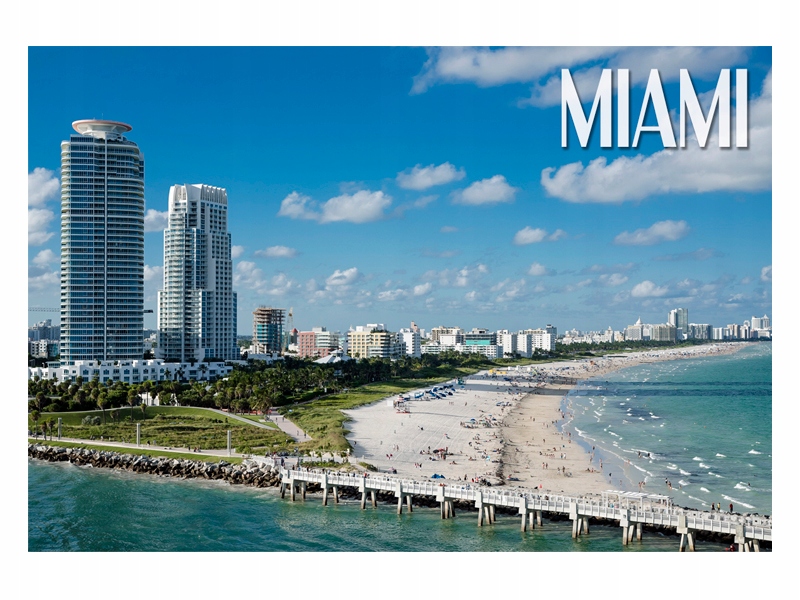 

Usa Miami Miasto Floryda Magnes na lodówkę