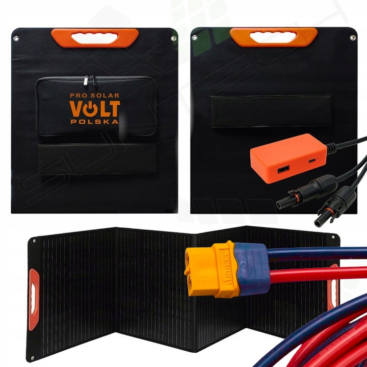 Panel 200W Składany Do Stacji Ładowania Ecoflow XT60 Kabel MC4 Usb C Pd