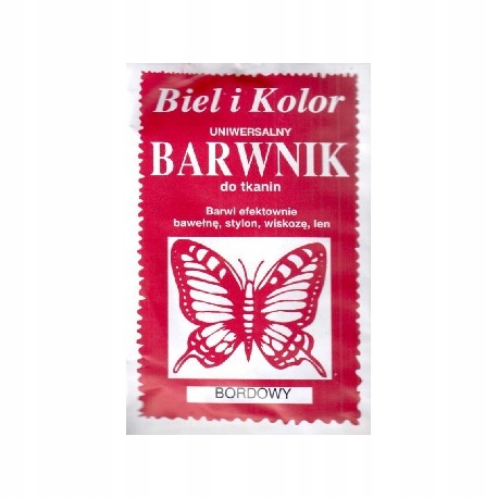 

Bk Barwnik do tkanin uniwersalny Bordowy