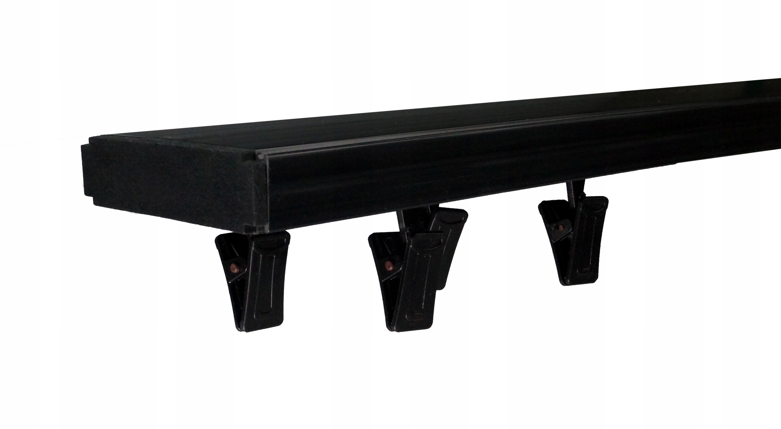 

Czarna Szyna sufitowa Pcv podwójna 4,8 mb +zestaw