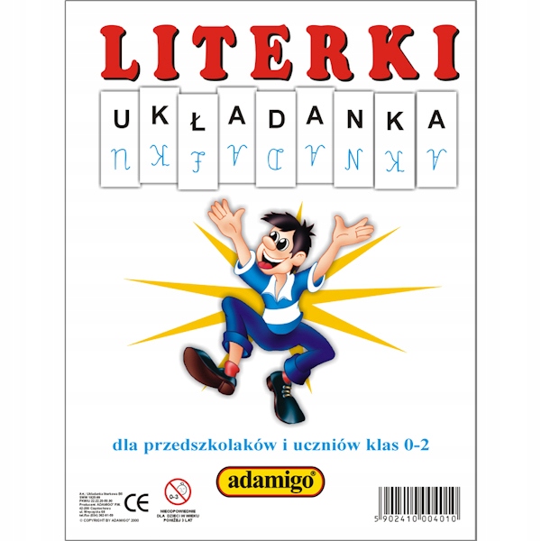 Alfabet ruchomy - Literki układanka B5, Adamigo