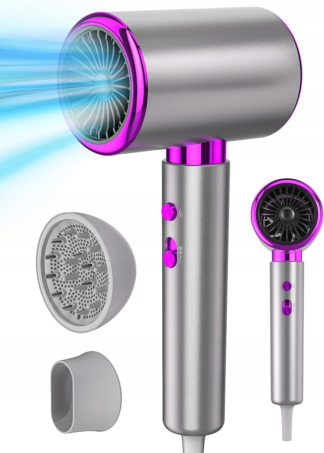 Fén 2400W Ionizace Difuzér Nízká Hladina Hluku