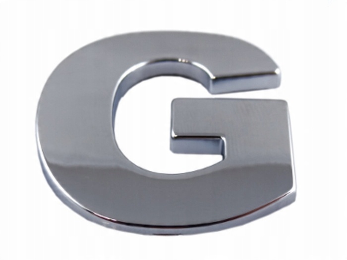 

Emblemat Litera Literka Chrom G g Duże 5,6cm