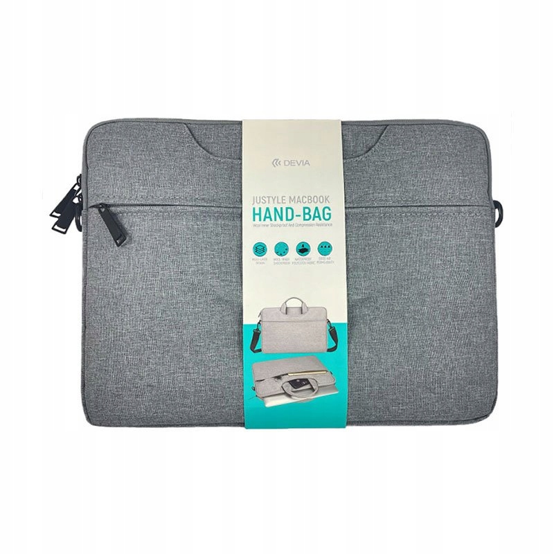 Devia taška Justyle Handbag pre Macbook Pro/ Air Retina 13" Light Gray…