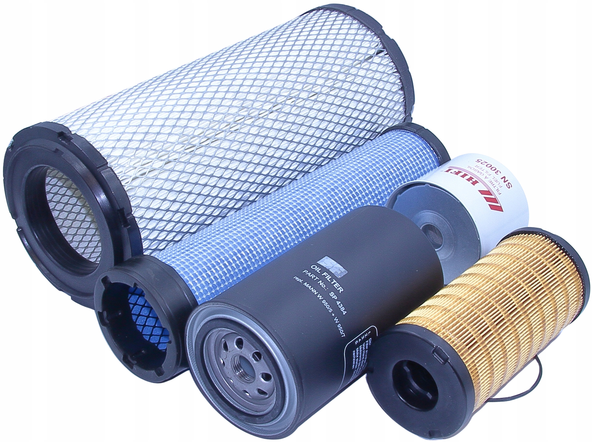 Filtry Benford 6000 Ps, vzduch, olej, palivo, s motorem Perkins