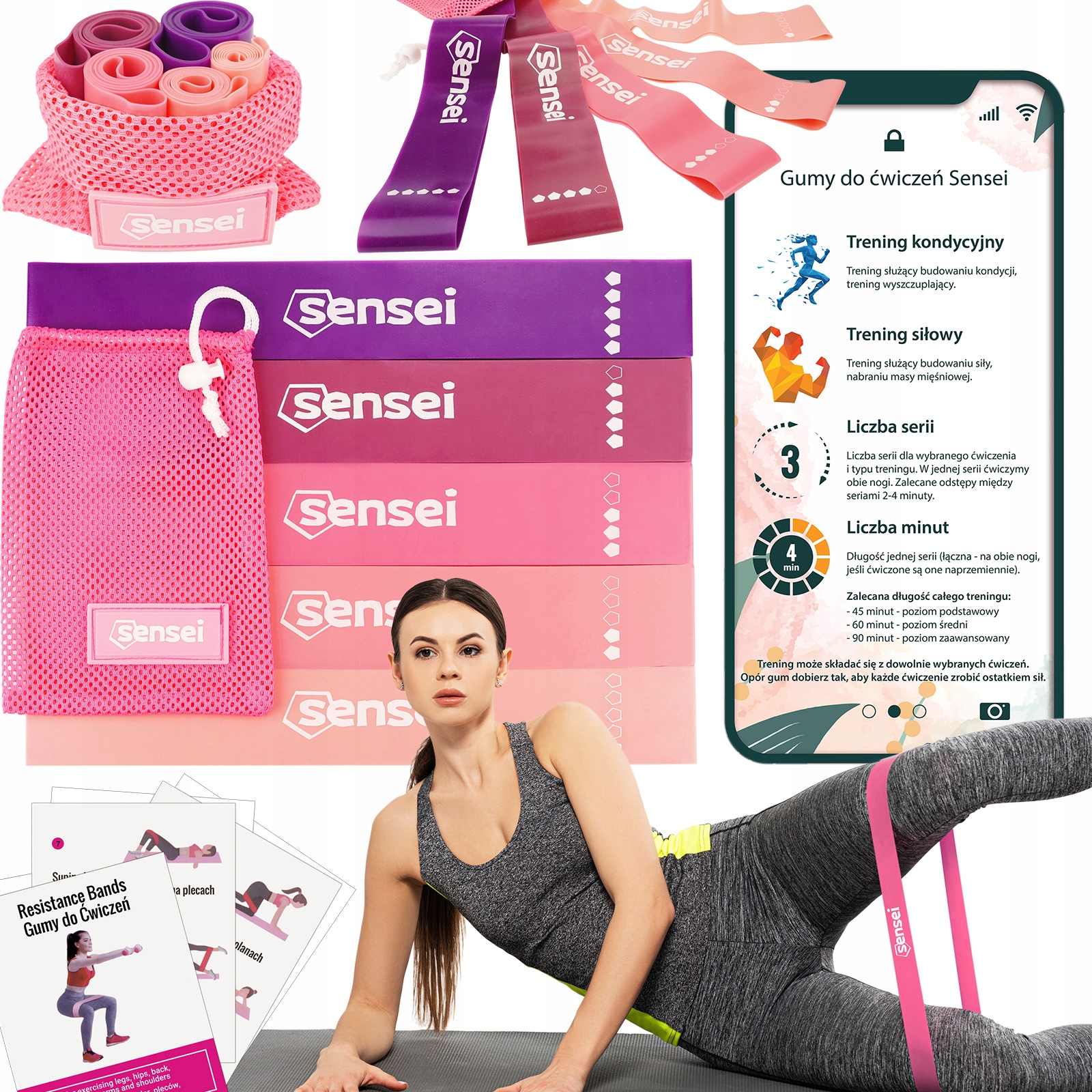 

Zestaw Gum Do Ćwiczeń Gumy Mini Band 5 Szt.