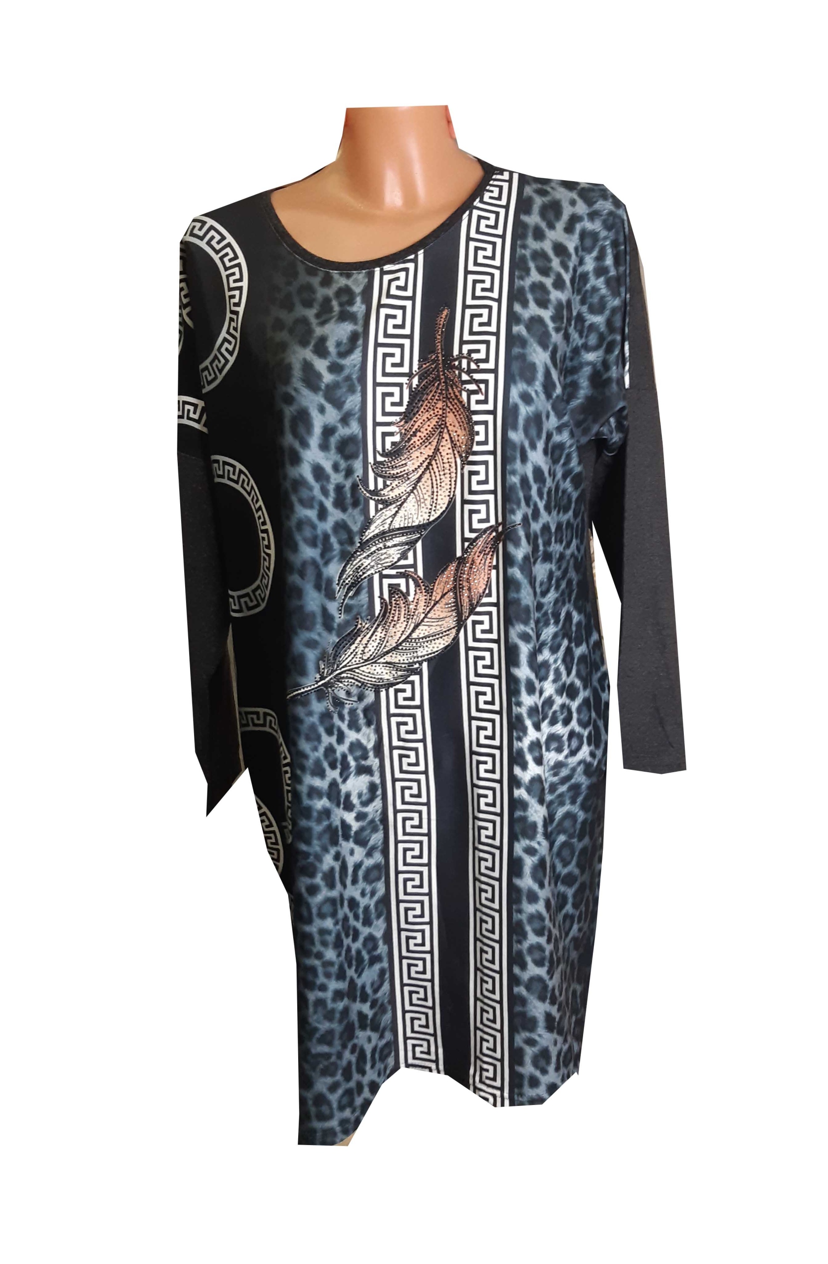 

Elegancka Tunika Bluzka Sukienka cyrkonie 3XL 58