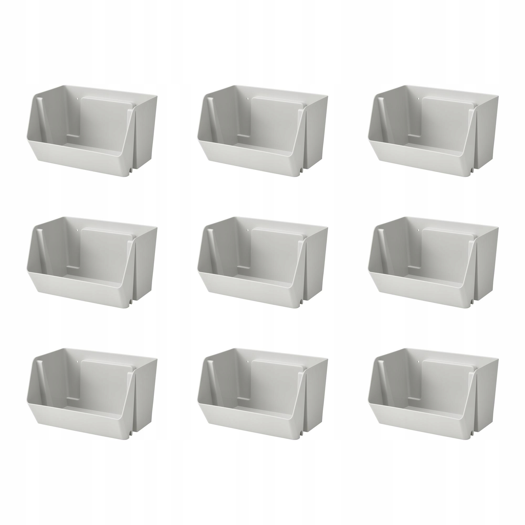 9 ks Organizér na psací stůl a stěnu světle šedý Fodertrag 25x18x15 cm