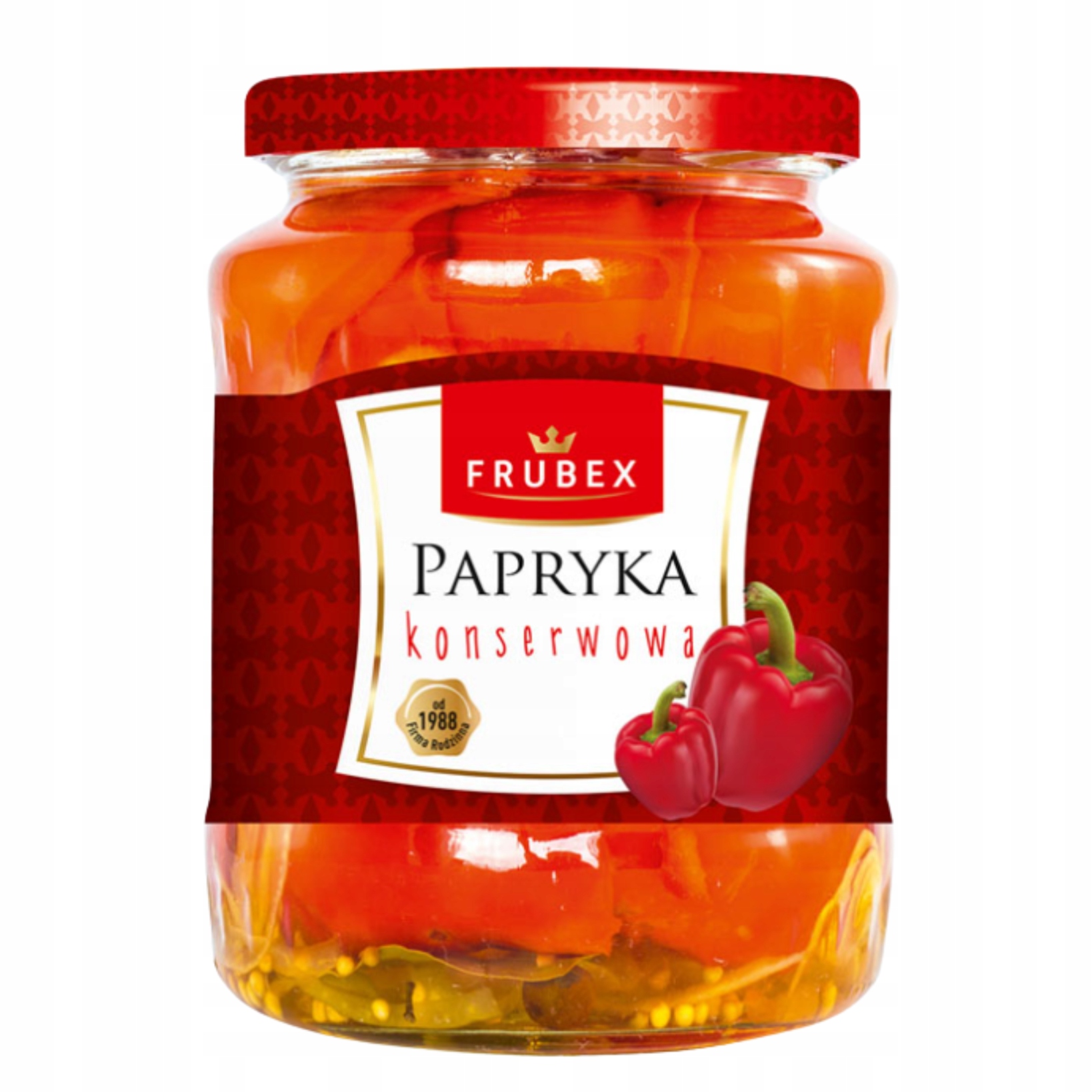 Levně Frubex Konzervovaná paprika Sladká Lahodná paprika Vysoká kvalita 720 ml