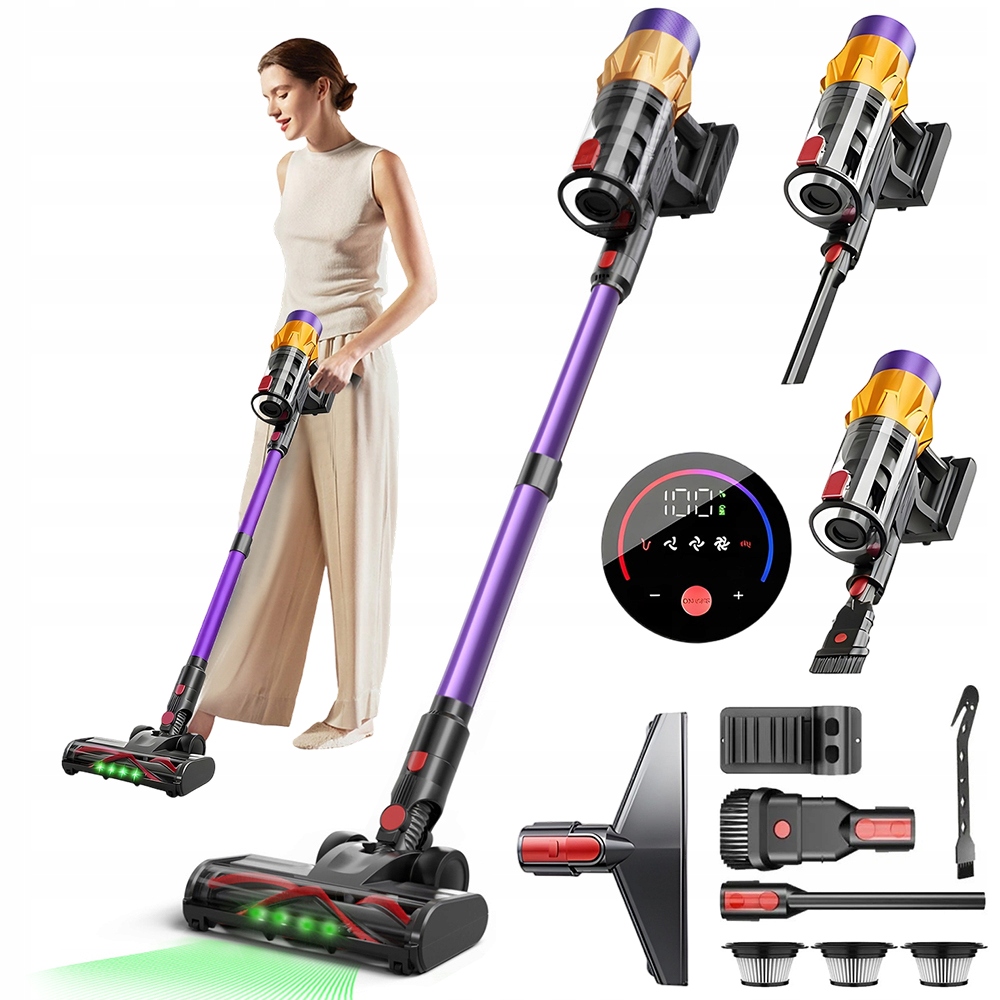 Vysavač 550 W 35000 Pa Bezdrátový S 7-BUŇKOVOU Baterií 2200 Mah