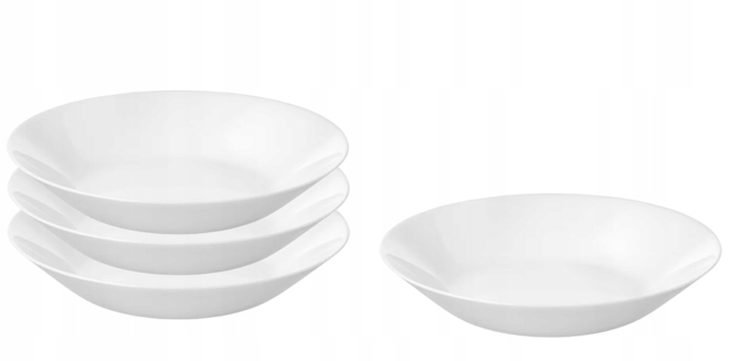 

Ikea Oftast Talerz głęboki biały, 20 cm 4 szt