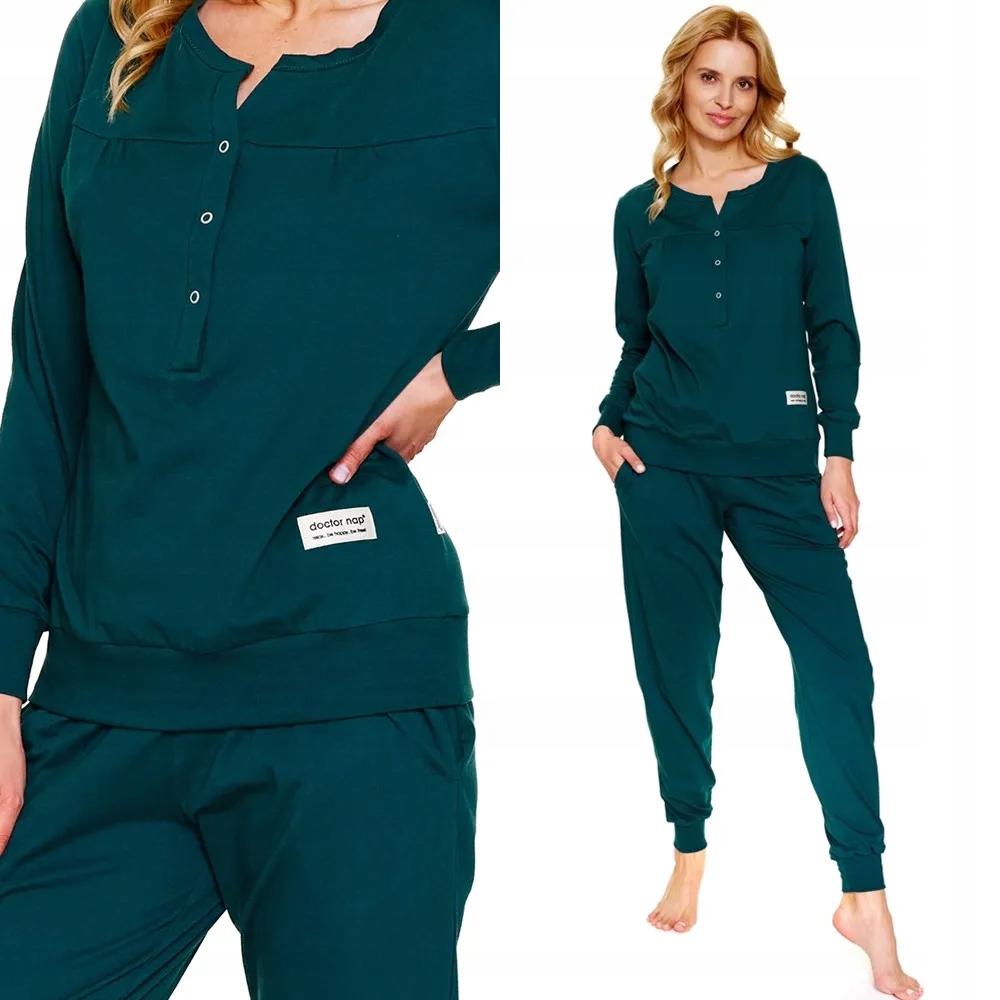 Kojící pyžamo Doctor Nap 4349 zelené S 36 Tmavě zelená