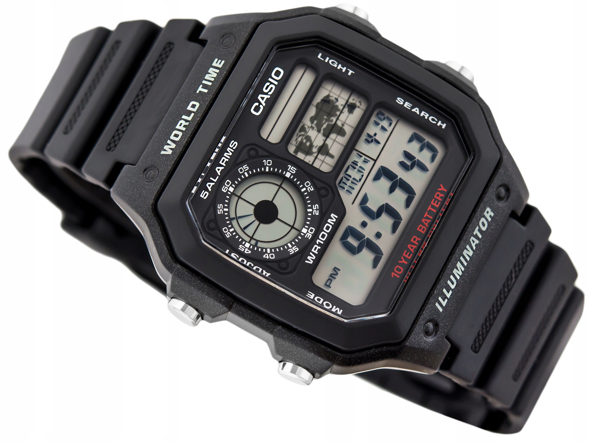 Pánské Hodinky Casio AE-1200WH-1AVEF 100 M Alarm