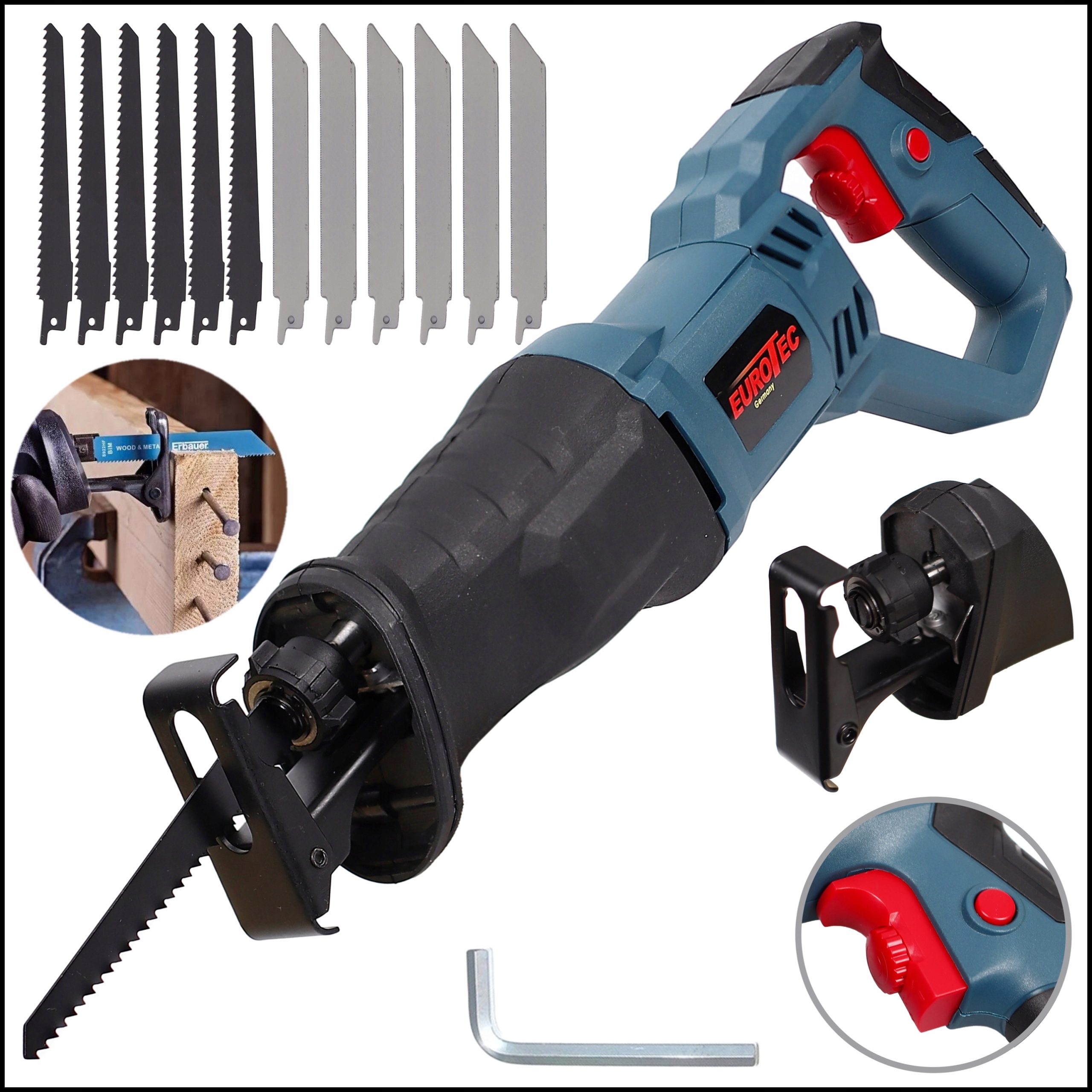 PIŁA SZABLASTA LISI OGON WYRZYNARKA +12 NOŻY MOCNA