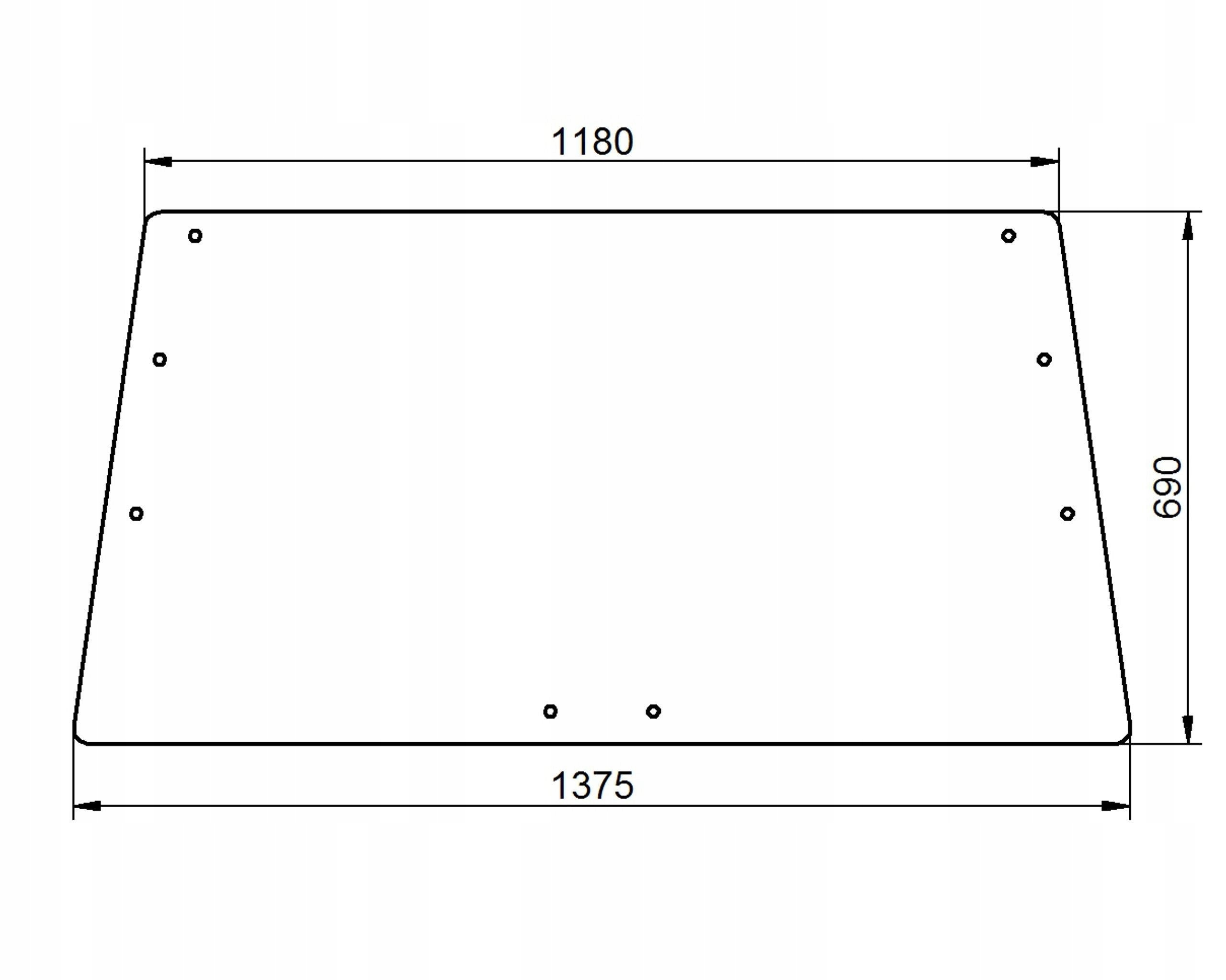 čelní sklo pro traktoru Deutz-Fahr zadní 520590