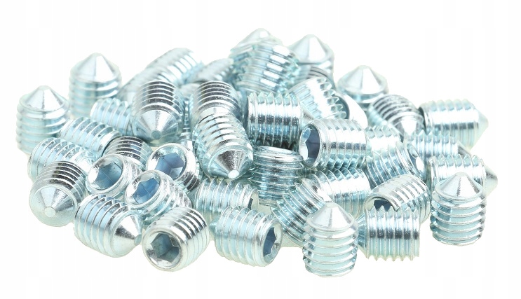 

Wkręt Dociskowy Śruba Robaczek M6x10 mm 50x Stożek