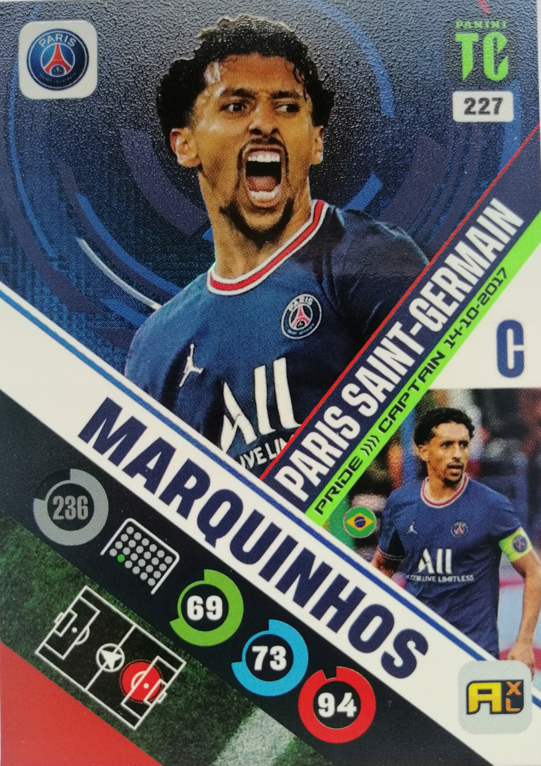 Panini Top Class Pride Captain 227 Marquinhos Psg