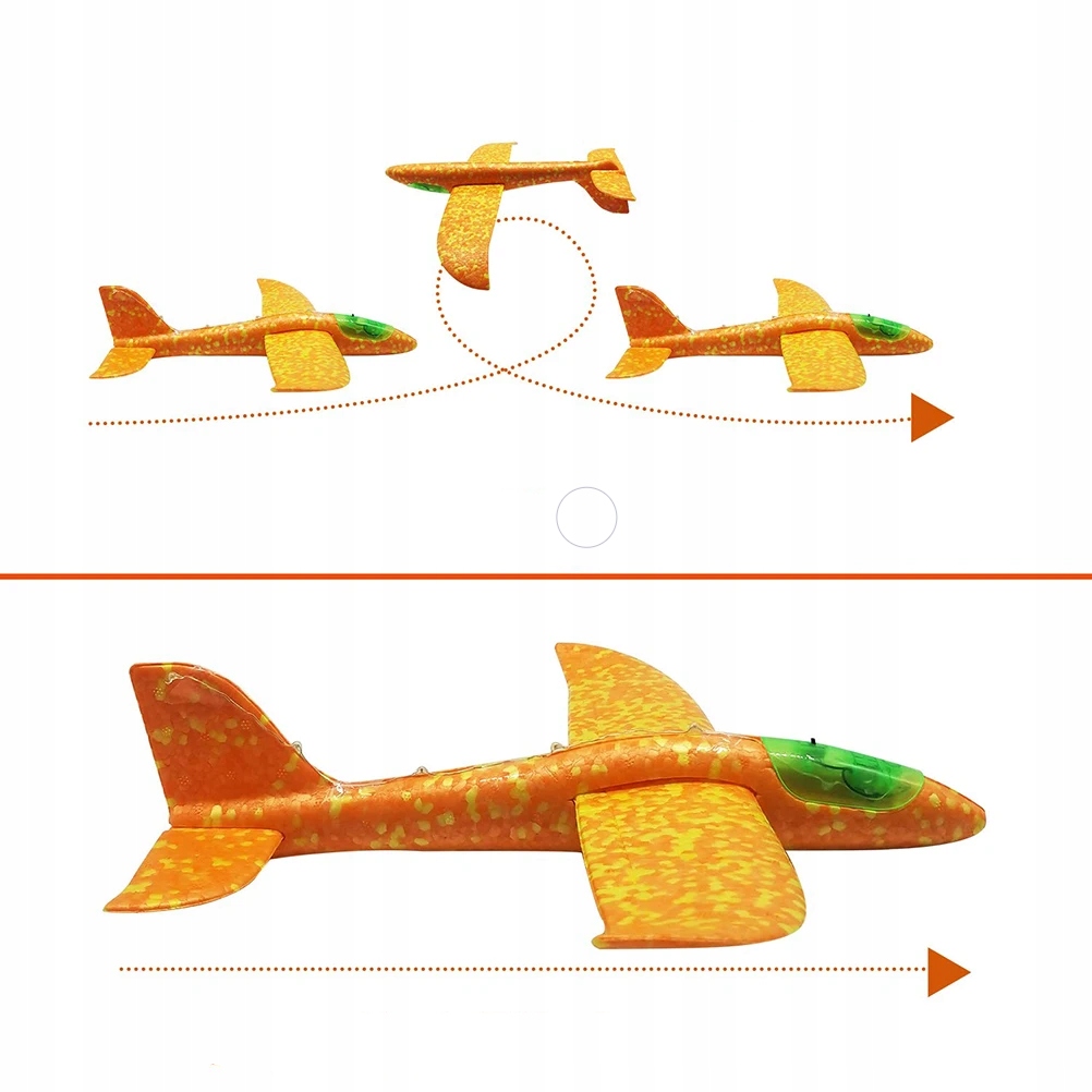 SAMOLOT SZYBOWIEC DUŻY ZE STYROPIANU LED ŚWIECI PIANKOWY ODRZUTOWIEC RZUTKA Płeć chłopcy dziewczynki unisex