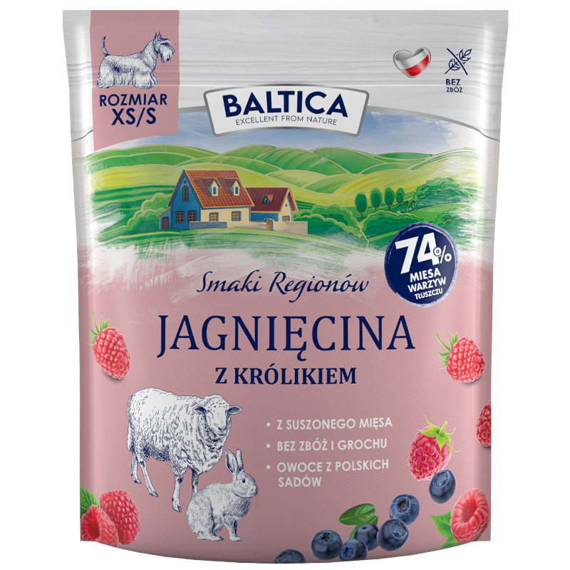 Baltica Flavors of Lamb Regions with Rabbit Adult Small Breeds 1kg ...