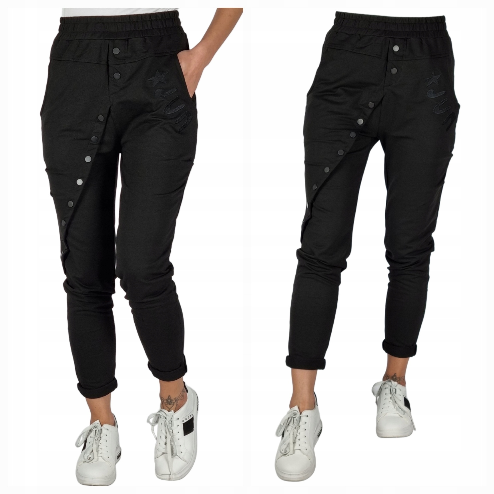 Megi Spodnie Dresowe Czarne Rozmiar S-m