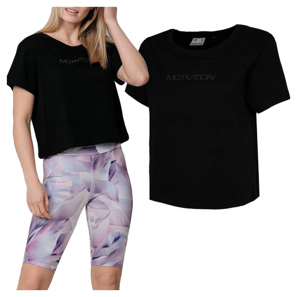 

4F T-shirt Koszulka Damska TSD012 Czarna S
