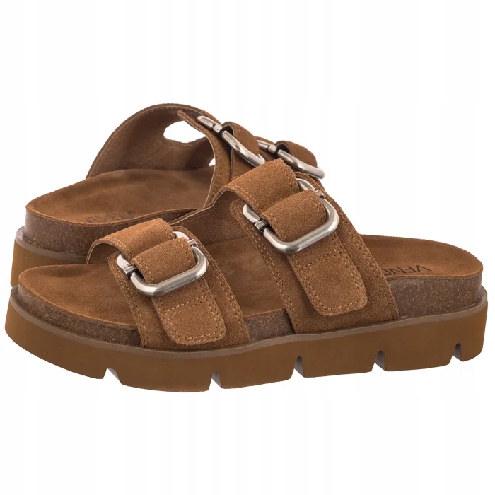 Dámské kožené boty Nazouváky Venezia Hnědé V586-05750-02CUO Brown